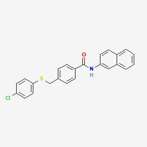 4-{[(4-chlorophenyl)sulfanyl]methyl}-N-(naphthalen-2-yl)benzamide