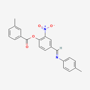 4-[(E)-[(4-Methylphenyl)imino]methyl]-2-nitrophenyl 3-methylbenzoate