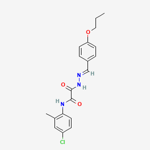 N-(4-chloro-2-methylphenyl)-2-oxo-2-[(2E)-2-(4-propoxybenzylidene)hydrazinyl]acetamide