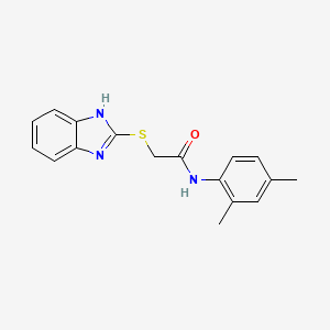 molecular formula C17H17N3OS B11548986 2-(1H-Benzimidazol-2-ylsulfanyl)-N-(2,4-dimethylphenyl)acetamide 