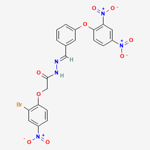 2-(2-Bromo-4-nitrophenoxy)-N'-[(E)-[3-(2,4-dinitrophenoxy)phenyl]methylidene]acetohydrazide