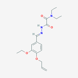 molecular formula C18H25N3O4 B11548994 2-{(2E)-2-[3-ethoxy-4-(prop-2-en-1-yloxy)benzylidene]hydrazinyl}-N,N-diethyl-2-oxoacetamide 