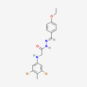 2-[(3,5-Dibromo-4-methylphenyl)amino]-N'-[(E)-(4-ethoxyphenyl)methylidene]acetohydrazide