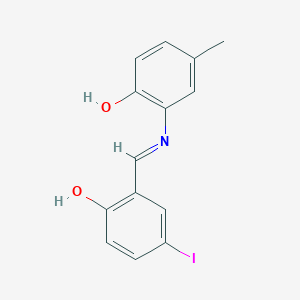 2-{[(E)-(2-hydroxy-5-iodophenyl)methylidene]amino}-4-methylphenol