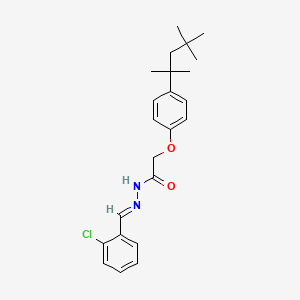 N'-[(E)-(2-chlorophenyl)methylidene]-2-[4-(2,4,4-trimethylpentan-2-yl)phenoxy]acetohydrazide