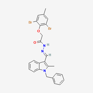 N'-[(E)-(1-benzyl-2-methyl-1H-indol-3-yl)methylidene]-2-(2,6-dibromo-4-methylphenoxy)acetohydrazide