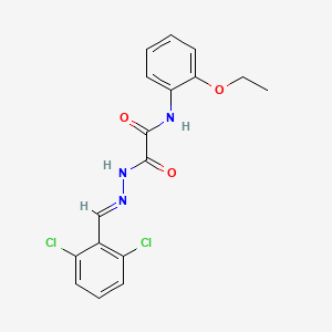 2-[(2E)-2-(2,6-dichlorobenzylidene)hydrazinyl]-N-(2-ethoxyphenyl)-2-oxoacetamide