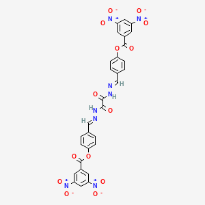 4-[(E)-[({N'-[(E)-[4-(3,5-Dinitrobenzoyloxy)phenyl]methylidene]hydrazinecarbonyl}formamido)imino]methyl]phenyl 3,5-dinitrobenzoate