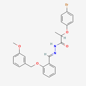 2-(4-bromophenoxy)-N'-[(E)-{2-[(3-methoxybenzyl)oxy]phenyl}methylidene]propanehydrazide