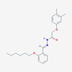 2-(3,4-Dimethylphenoxy)-N'-[(E)-[2-(hexyloxy)phenyl]methylidene]acetohydrazide