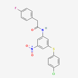 N-{3-[(4-chlorophenyl)sulfanyl]-5-nitrophenyl}-2-(4-fluorophenyl)acetamide