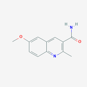 molecular formula C12H12N2O2 B11549170 6-Methoxy-2-methylquinoline-3-carboxamide 