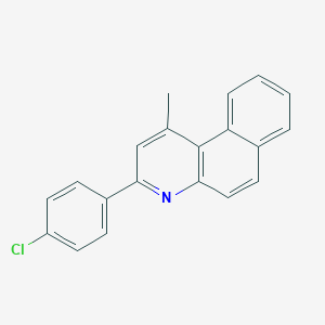 molecular formula C20H14ClN B11549180 3-(4-Chlorophenyl)-1-methylbenzo[f]quinoline 