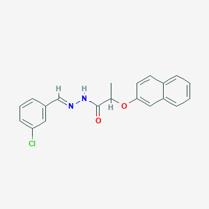 N'-[(E)-(3-chlorophenyl)methylidene]-2-(naphthalen-2-yloxy)propanehydrazide