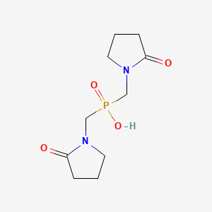 molecular formula C10H17N2O4P B11549210 Bis[(2-oxopyrrolidin-1-yl)methyl]phosphinic acid 