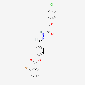 4-(2-((4-Chlorophenoxy)acetyl)carbohydrazonoyl)phenyl 2-bromobenzoate