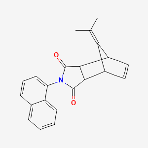 molecular formula C22H19NO2 B11549236 8-Isopropylidene-2-(1-naphthyl)-3A,4,7,7A-tetrahydro-1H-4,7-methanoisoindole-1,3(2H)-dione 