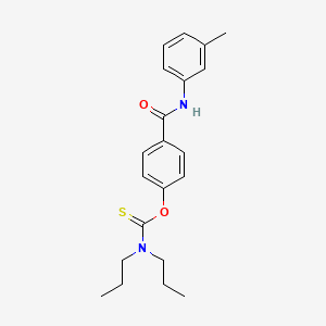 molecular formula C21H26N2O2S B11549245 4-[(Dipropylcarbamothioyl)oxy]-N-(3-methylphenyl)benzamide 