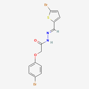 2-(4-bromophenoxy)-N'-[(E)-(5-bromothiophen-2-yl)methylidene]acetohydrazide