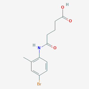 molecular formula C12H14BrNO3 B11549275 4-[(4-Bromo-2-methylphenyl)carbamoyl]butanoic acid 