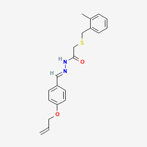 2-[(2-methylbenzyl)sulfanyl]-N'-{(E)-[4-(prop-2-en-1-yloxy)phenyl]methylidene}acetohydrazide