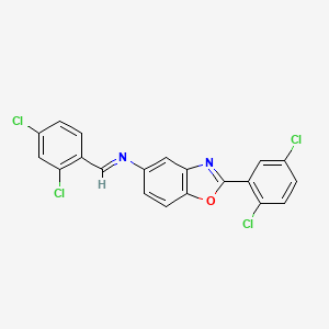 2-(2,5-dichlorophenyl)-N-[(E)-(2,4-dichlorophenyl)methylidene]-1,3-benzoxazol-5-amine