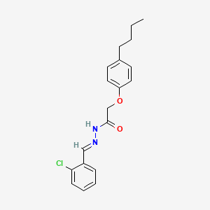 molecular formula C19H21ClN2O2 B11549301 2-(4-butylphenoxy)-N'-[(E)-(2-chlorophenyl)methylidene]acetohydrazide 