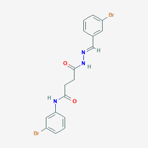 molecular formula C17H15Br2N3O2 B11549314 4-[(2E)-2-(3-bromobenzylidene)hydrazinyl]-N-(3-bromophenyl)-4-oxobutanamide 