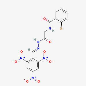 2-Bromo-N-({N'-[(E)-(2,4,6-trinitrophenyl)methylidene]hydrazinecarbonyl}methyl)benzamide