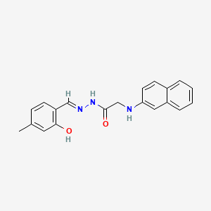 molecular formula C20H19N3O2 B11549362 N'-[(E)-(2-Hydroxy-4-methylphenyl)methylidene]-2-[(naphthalen-2-YL)amino]acetohydrazide 