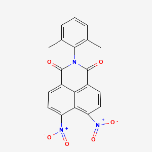 molecular formula C20H13N3O6 B11549377 2-(2,6-dimethylphenyl)-6,7-dinitro-1H-benzo[de]isoquinoline-1,3(2H)-dione 