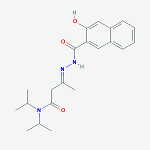 3-[(3-Hydroxy-naphthalene-2-carbonyl)-hydrazono]-N,N-diisopropyl-butyramide