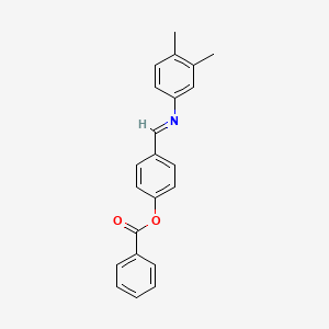 4-[(E)-[(3,4-Dimethylphenyl)imino]methyl]phenyl benzoate