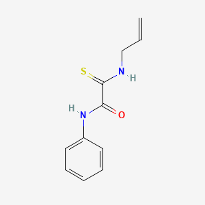 molecular formula C11H12N2OS B11549491 Acetamide, N-phenyl-2-(2-propenylamino)-2-thioxo- CAS No. 104097-46-3