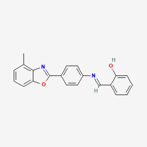 2-[(E)-{[4-(4-methyl-1,3-benzoxazol-2-yl)phenyl]imino}methyl]phenol