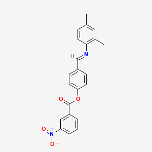 4-[(E)-[(2,4-Dimethylphenyl)imino]methyl]phenyl 3-nitrobenzoate