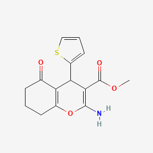 methyl 2-amino-5-oxo-4-(thiophen-2-yl)-5,6,7,8-tetrahydro-4H-chromene-3-carboxylate