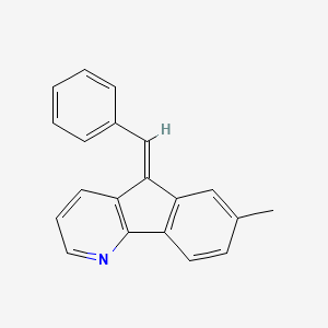 molecular formula C20H15N B11549543 (5Z)-5-benzylidene-7-methyl-5H-indeno[1,2-b]pyridine 