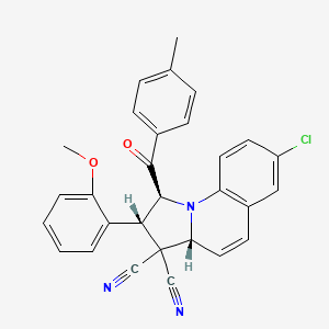 (1S,2R,3aR)-7-chloro-2-(2-methoxyphenyl)-1-[(4-methylphenyl)carbonyl]-1,2-dihydropyrrolo[1,2-a]quinoline-3,3(3aH)-dicarbonitrile