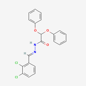 molecular formula C21H16Cl2N2O3 B11549561 N'-[(E)-(2,3-dichlorophenyl)methylidene]-2,2-diphenoxyacetohydrazide 