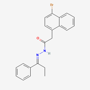 molecular formula C21H19BrN2O B11549569 2-(4-bromonaphthalen-1-yl)-N'-[(1E)-1-phenylpropylidene]acetohydrazide 