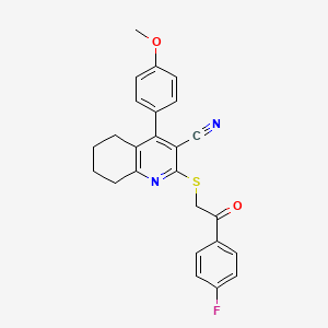 2-{[2-(4-Fluorophenyl)-2-oxoethyl]sulfanyl}-4-(4-methoxyphenyl)-5,6,7,8-tetrahydroquinoline-3-carbonitrile