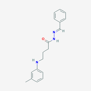 molecular formula C18H21N3O B11549577 4-[(3-methylphenyl)amino]-N'-[(E)-phenylmethylidene]butanehydrazide 