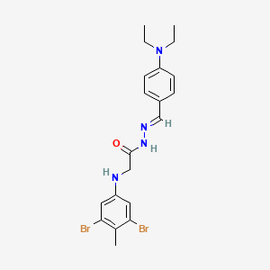 molecular formula C20H24Br2N4O B11549579 2-[(3,5-Dibromo-4-methylphenyl)amino]-N'-[(E)-[4-(diethylamino)phenyl]methylidene]acetohydrazide 