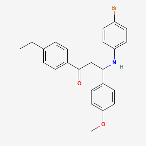 3-(4-Bromoanilino)-1-(4-ethylphenyl)-3-(4-methoxyphenyl)-1-propanone