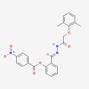 2-[(E)-{2-[(2,6-dimethylphenoxy)acetyl]hydrazinylidene}methyl]phenyl 4-nitrobenzoate