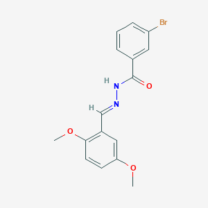 molecular formula C16H15BrN2O3 B11549610 3-bromo-N'-[(E)-(2,5-dimethoxyphenyl)methylidene]benzohydrazide 