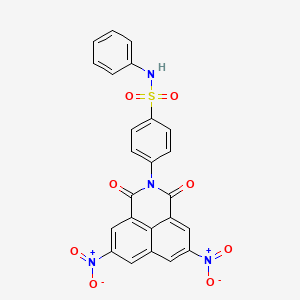 4-(5,8-dinitro-1,3-dioxo-1H-benzo[de]isoquinolin-2(3H)-yl)-N-phenylbenzenesulfonamide