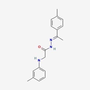 2-[(3-methylphenyl)amino]-N'-[(1E)-1-(4-methylphenyl)ethylidene]acetohydrazide (non-preferred name)