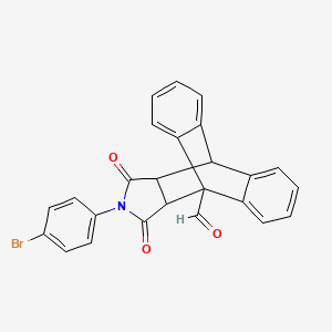 17-(4-Bromophenyl)-16,18-dioxo-17-azapentacyclo[6.6.5.0~2,7~.0~9,14~.0~15,19~]nonadeca-2,4,6,9,11,13-hexaene-1-carbaldehyde